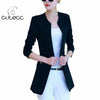 Korean  candy-colored women elegant single button blazer suit long sleeve solid casual slim femme workwear business jacket