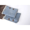 Korean Plaid Frayed Burrs Denim Patchwork Blazers Women Spring Autumn Casual Notched Collar Long Sleeve Female Suit Coat Outwear