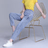 Korean Plus Size Jeans Femme Taille Haute Streetwear Loose Blue Jeans Slim Women Graphic Cute Denim Harem Pants Cowboy Woman