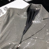 Korean Sequin Blazer Women Oversize Loose Temperament Bright Shiny Suit Blazer Coats Female Casual Outwear Woman Jacket 2023