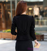 Korean Slim-fit Blazer Double-breasted Short Black White Pink Blazer Office Lady Office Womens Jackets Crop Blazer Fashion