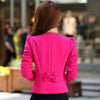 Korean Slim-fit Blazer Double-breasted Short Black White Pink Blazer Office Lady Office Womens Jackets Crop Blazer Fashion