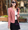Korean Slim-fit Blazer Double-breasted Short Black White Pink Blazer Office Lady Office Womens Jackets Crop Blazer Fashion
