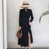 Korean Style 2022 Spring Women Blazers Solid Elegant Extra Long Double Breasted Slim Women Blazer and Jackets femme AO530