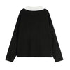 Korean Style Black Gothic Knitwear Women's Sweaters Sweet Heart Design Harajuku Loose Tops Casual Simple Casual Pullover Sweater