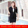 Korean Style Jackets Skirts 2 Piece suit Set Summer Skirt Office Lady Formal Women Business Elegant Sets Skirt