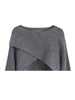 Korean Style Knitted Cropped Sweaters Loose Pullover Irregular Overlapping Tops Autumn Long Sleeve Women Femme Casual Knitwear