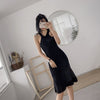 Korean Style Sneaky Design Camisole Dress Goddess Temperament 2022  Summer Loose Waist Tight Slimming Outer Wear
