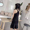 Korean Style Sneaky Design Camisole Dress Goddess Temperament 2022  Summer Loose Waist Tight Slimming Outer Wear