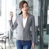 Korean Style Women Office Wear Long Sleeve Slim Suit Casual Jacket Coat Female Short Blazer Big Size 4XL Pink Blue Gray Brown