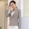 Korean Style Women Office Wear Long Sleeve Slim Suit Casual Jacket Coat Female Short Blazer Big Size 4XL Pink Blue Gray Brown