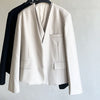 Korean Style Women's Blazer Vest Two Piece Lady Long-Sleeve Loose Silhouette Temperament Suit Jacket Vest Set
