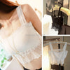 Korean Women Backless Lace Floral Strap Padded Wraped Chest Crop Cami Top Blouse Shirt