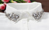 Korean White Half Shirt Detachable High-grade crystal female blouse Fake collar Blouses Peter pan Detachable Collar