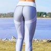 Mesh Pattern Print Leggins Women Workout Leggings Elastic Slim Fit Black Gray Pants Fitness Leggings For Women Bottoms