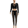 Slash Neck Off Shoulder Sexy Women Jumpsuits 2 Piece Set Summer Romper Long Sleeve Hollow Out Rompers Womens Jumpsuit