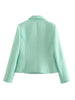 Kumsvag 2023 Autumn Women Veins Short Blazers Coats Suit Casual Slim Solid Double Breasted Female Elegant OL Blazer Clothing