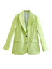 Kumsvag 2023 Summer Women Casual Blazers Coats Suit Solid Single Breasted Pockets Female Elegant OL Blazer Outerwear Clothing