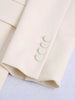 Kumsvag 2023 Summer Women Causal Slim Blazers Coats Solid Long Sleeve Double Breasted Female Elegant Street OL Blazer Outerwear