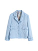 Kumsvag 2023 Womens Blazers Coats Casual Solid Veins Single Breasted Pockers Slim Female Elegant Street Short Blazer Outerwear