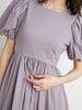 Kuzuwata O Neck Puff Short Sleeve Pullover Dress Women Sexy Open Back High Waist Hip A Line Long Vestidos Summer Multicolor Robe