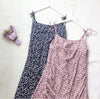 Kuzuwata Sexy Sweet Split Design Camis Dress 2022 Summer  Cherry Print Women Dresses  Elegant High Waist Vestidos