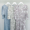 Kuzuwata V Neck Long Sleeve Slim Pullover Dress Women Vintage Print High Waist Hip A Line Long Vestidos Spring 2022  Robe