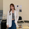L-4XL Blazers Women Loose Fashionable Outerwear All-match Streetwear Elegant Office Lady Casual Chic Temperament Aesthetic