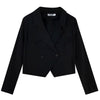 L5YD Women Work Office Jacket Solid Color Long Sleeve Lapel Solid Loose Cardigan Coat