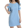 Ruffles Dress Women Fashion Summer Sundresses Beach Casual Short Mini Party Dresses Femme Boho Pink Elegant Vestidos