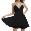 2022 Summer Party Dresses Women Tunic Backless White Lace Up Vestidos Sleeveless Mini Dress Sexy Deep V Neck Beach Dress