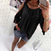 Women Blouse Shirt 2022 New Summer Beach Casual Sexy Cold Shoulder Long Sleeve Hollow Out Ladies Mujer Tops Tee Blusas