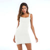 Women's Backless Sleeveless Dresses Sexy Nightclub Tight Dress Fashion Summer Knit Dress 2022 Elegant Slim Bodycon