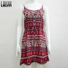 Vintage Bohemian Summer Dress Boho Sexy Sleeveless Beach Dress Backless Mini Short Sundress Red Vestidos Mujer ASDR20226