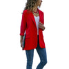 LAIWEIS Casual Women Slim Suit Blazer Jacket Coat Red Long Sleeve Blazer Business Office Ladies Outwear Autumn Slim Outwear