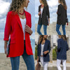 LAIWEIS Casual Women Slim Suit Blazer Jacket Coat Red Long Sleeve Blazer Business Office Ladies Outwear Autumn Slim Outwear