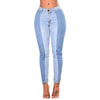Plus Size 2XL 3XL Women Spliced Jeans Slim Elastic Panelled Denim High Waist Pants Stretch Chic Jeans Female KWA0637-4