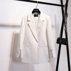 2022 Autumn Summer New Pattern Coat Notched Collar Spilt Sleeve Pearls Decoration Pocket Ladies Fashion Blazer BC031