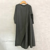 LANMREM 2022 Autumn Pleated Dress Women Irregular Round Neck All-match Dresses Female 2W897