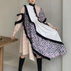 LANMREM 2022 autumn  Dress Women Long Sleeve  Patchwork Printed Flower Dresses Ladies Party Clothes 2A3301
