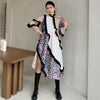 LANMREM 2022 autumn  Dress Women Long Sleeve  Patchwork Printed Flower Dresses Ladies Party Clothes 2A3301