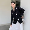 LANMREM 2023 Autumn Casual Suit Woman Long Sleeve Hang Love Simple Solid Color Single-breasted Blazer Coat Tide 2W289