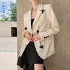LANMREM 2023 Autumn Casual Suit Woman Long Sleeve Hang Love Simple Solid Color Single-breasted Blazer Coat Tide 2W289