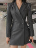 LANMREM 2023 Autumn Single Breasted Long Sleeve Asymmetric Blazer Korean Style Slim Notched Female Casual Coat 2R2862