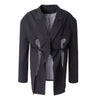 LANMREM 2022 Autumn Womens Blazer Purple Long Sleeve Notched  Jacket Loose Coat Female High Street Blazers 2D4004