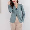 LANMREM 2022 Solid Color Long Sleeve Button Blazers Korea Style All-match Casual Office Lady Spring Female 2T1417