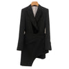 LANMREM Black Suit Blazers With Irregular Skirts Women Autumn 2022 Korean Slim Casual Skirt Suit Sets Female 2C316