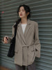 LANMREM Casual Belt Blazer Women's Autumn Notched Irregular Niche High-end Solid Color Loose Coats Lady Clothing 2R3619
