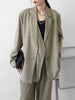 LANMREM Casual Loose Blazers For Women Notched Irregular Autumn 2023 Niche Coat Office Lady Clothes 2R3904