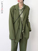 LANMREM Casual Loose Blazers For Women Notched Irregular Autumn 2023 Niche Coat Office Lady Clothes 2R3904